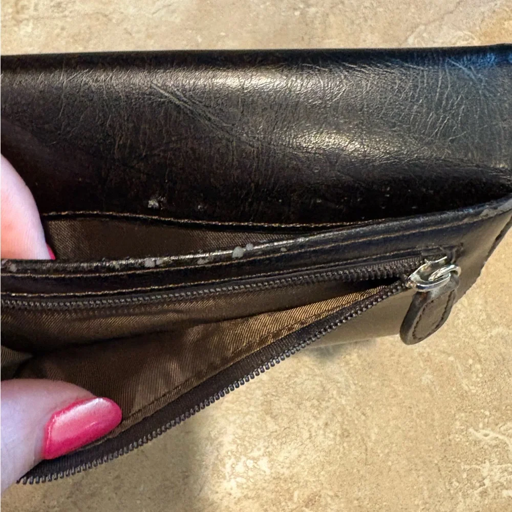 D&G Wallet Black Faux/Leather Wallet Repair Project As Is